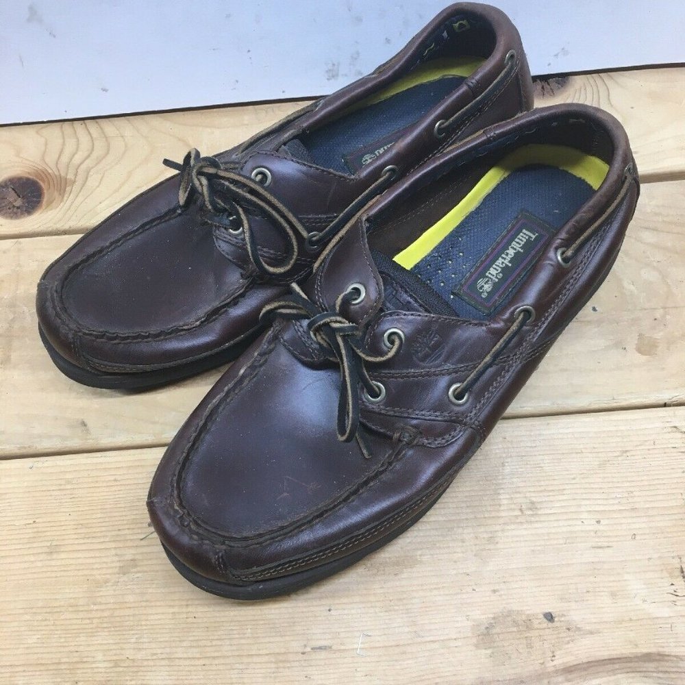 Timberland Classic 2 Eye Leather Boat Shoes Mens